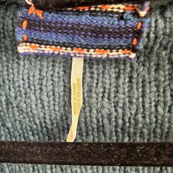 Free People Spruce Green Double Breasted Cropped Cardigan Sweater Size Small - Picture 4 of 7